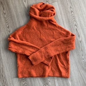 Free People Cropped Turtleneck Sweater